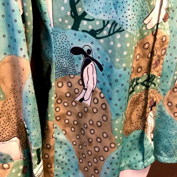 Vintage Carry Back LTD Pop Art Button Down Shirt, Size 12 - Picture 6 of 11